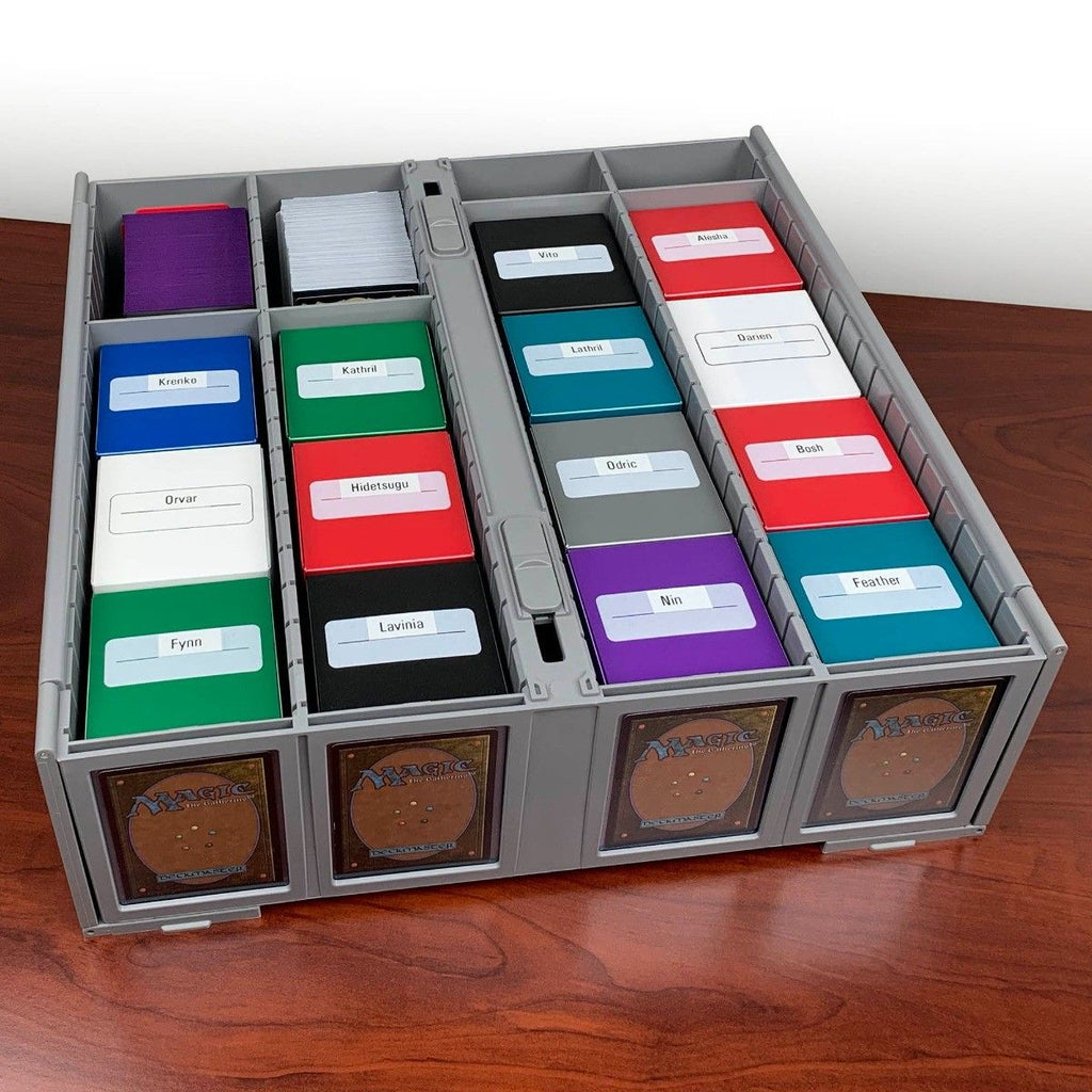 BCW 3,200-Count Trading Card Storage Bin - 4-Row Gray