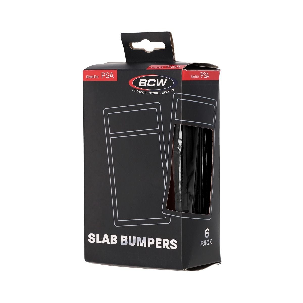 BCW PSA Slab Bumper Guards — Black 6 Pack for Graded Card Protection