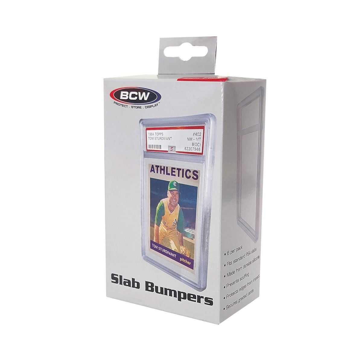 BCW PSA Slab Bumper Guards — Clear 6 Pack for Graded Card Protection