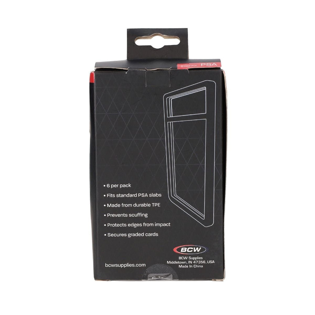 BCW PSA Slab Bumper Guards — Black 6 Pack for Graded Card Protection