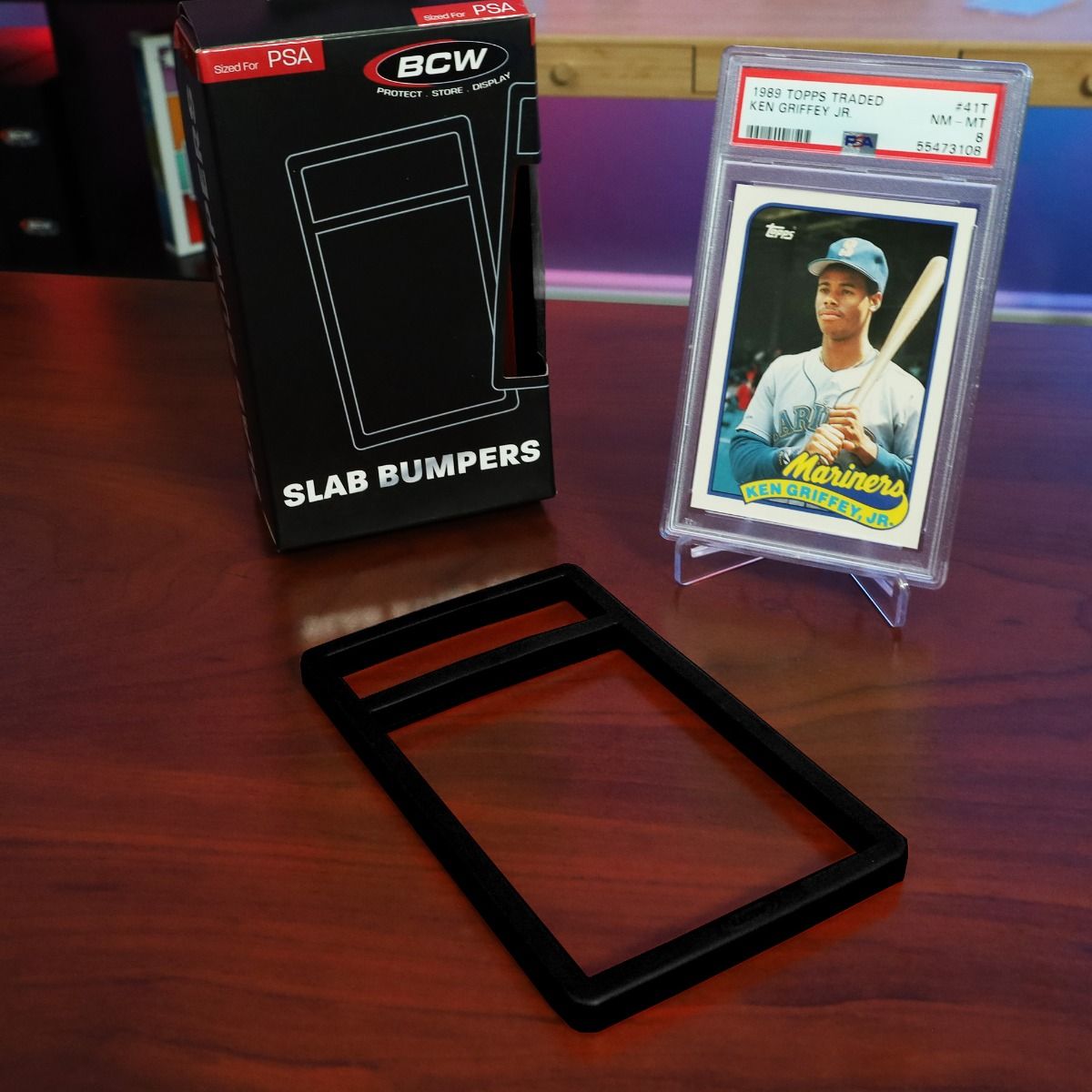 BCW PSA Slab Bumper Guards — Black 6 Pack for Graded Card Protection