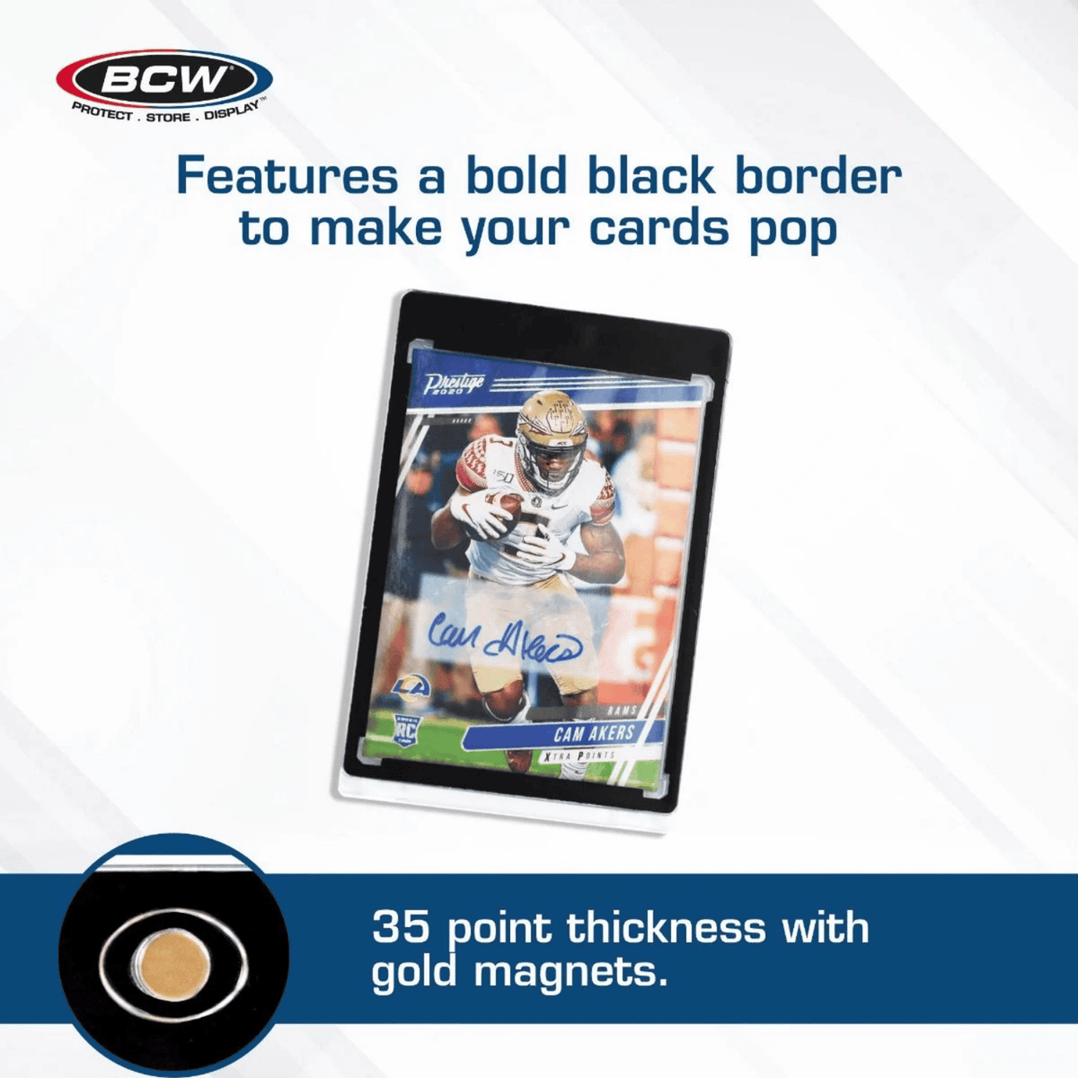 BCW 35 PT black border magnetic card holder