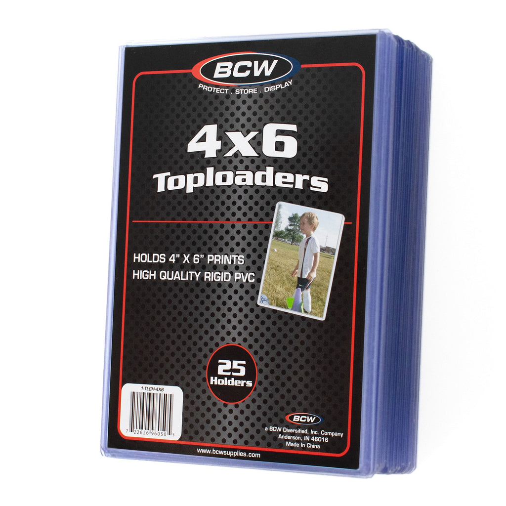 BCW 4x6 Topload Holders 25 Count packaging angle
