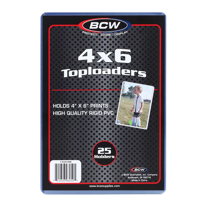 BCW 4x6 Topload Holders 25 Count front packaging