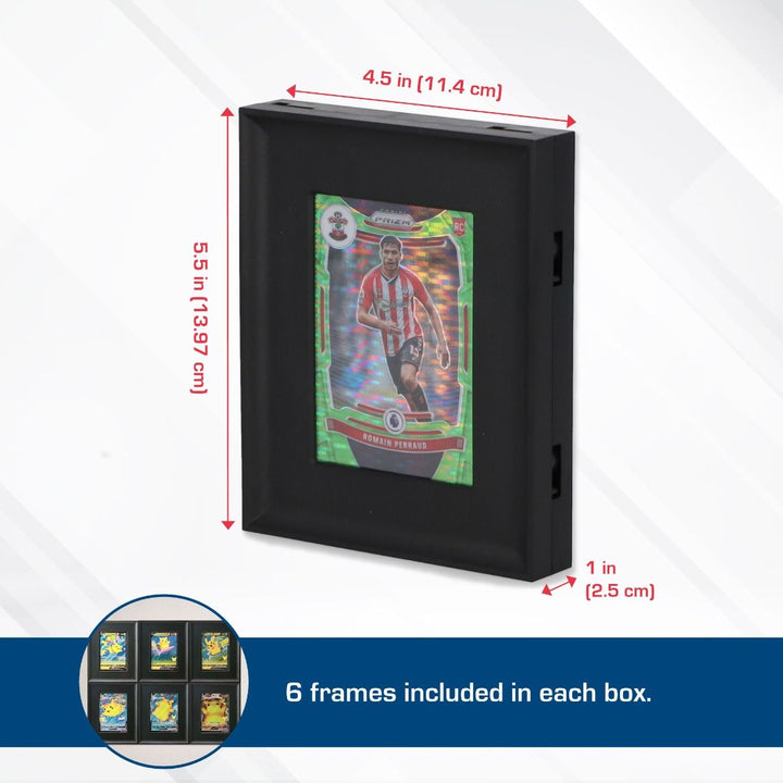 BCW black interlocking card frame for standard trading cards, six frames per box