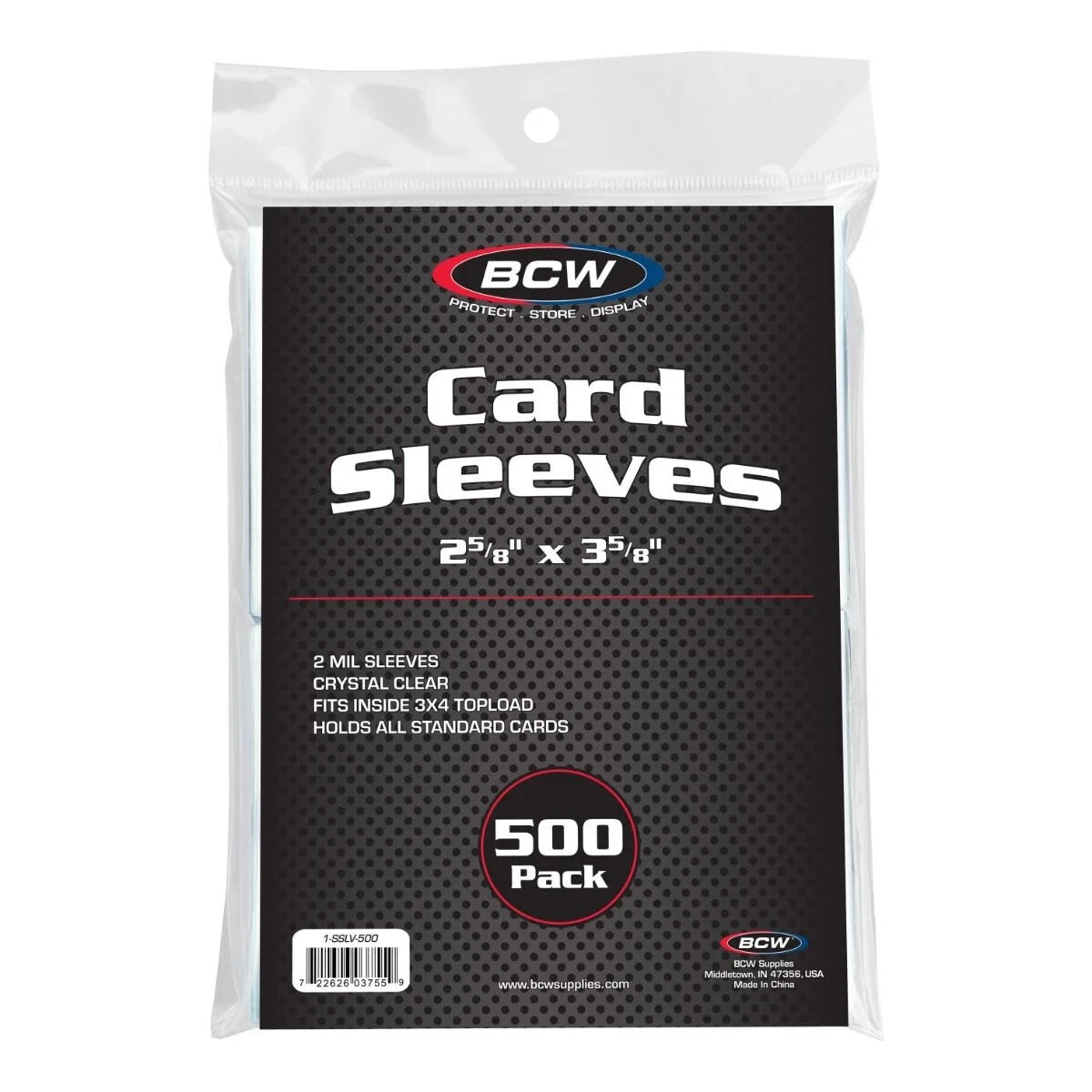 BCW 500-count standard card sleeves