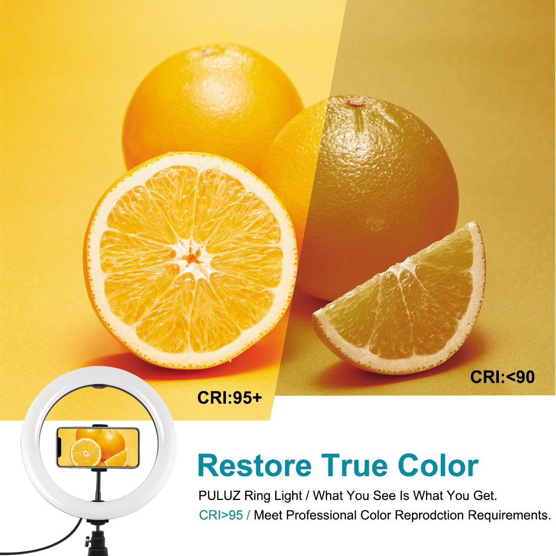 PULUZ PKT3072B 10.2 inch LED ring light image 8