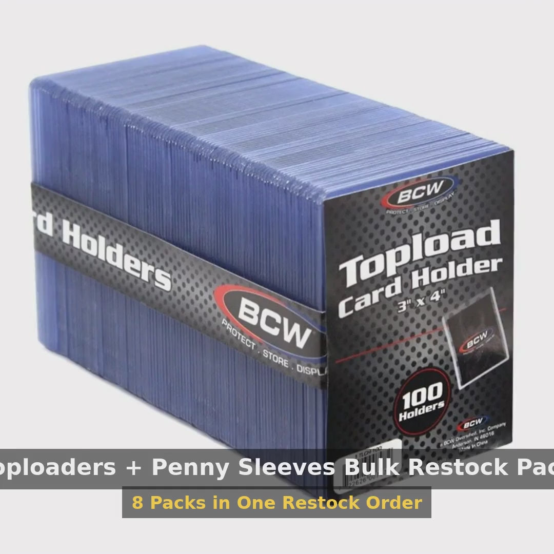 Toploaders + Penny Sleeves Bulk Restock Pack product video