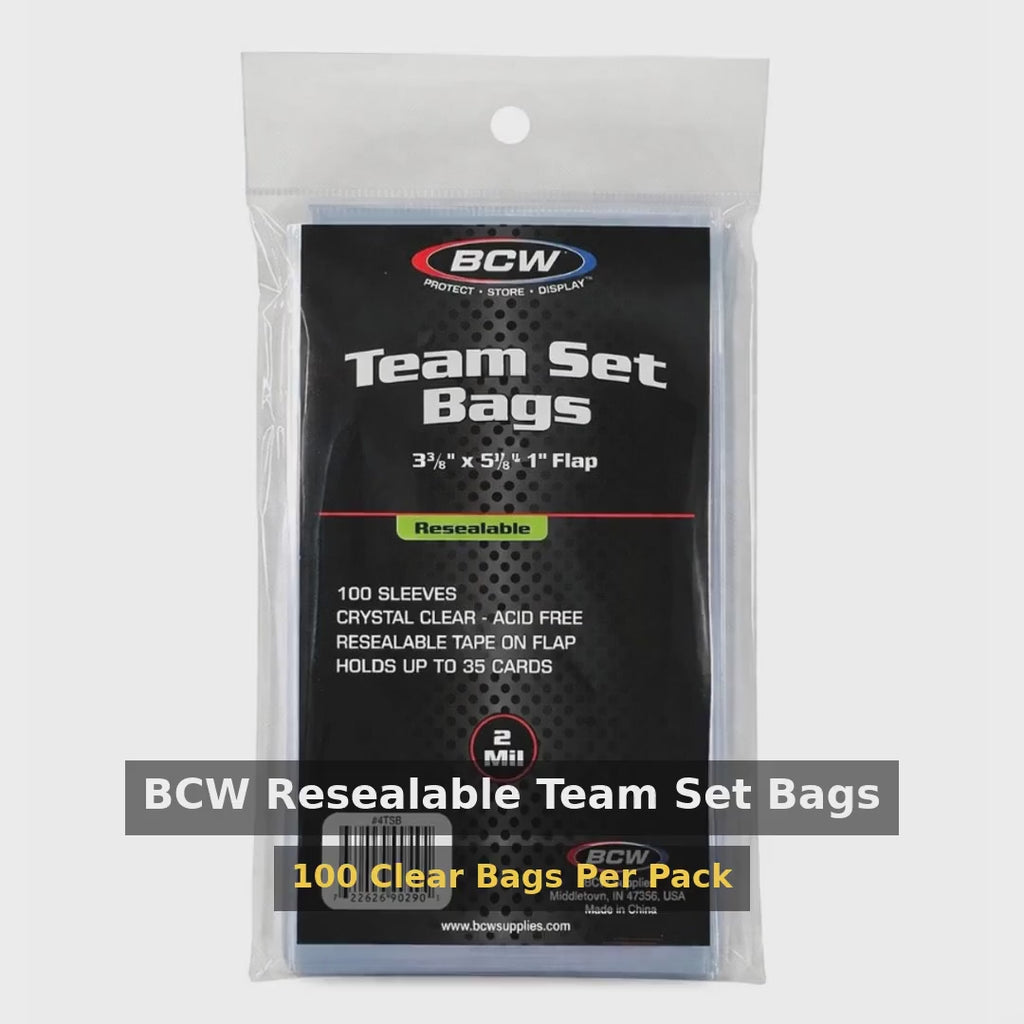 BCW Resealable Team Set Bags product video