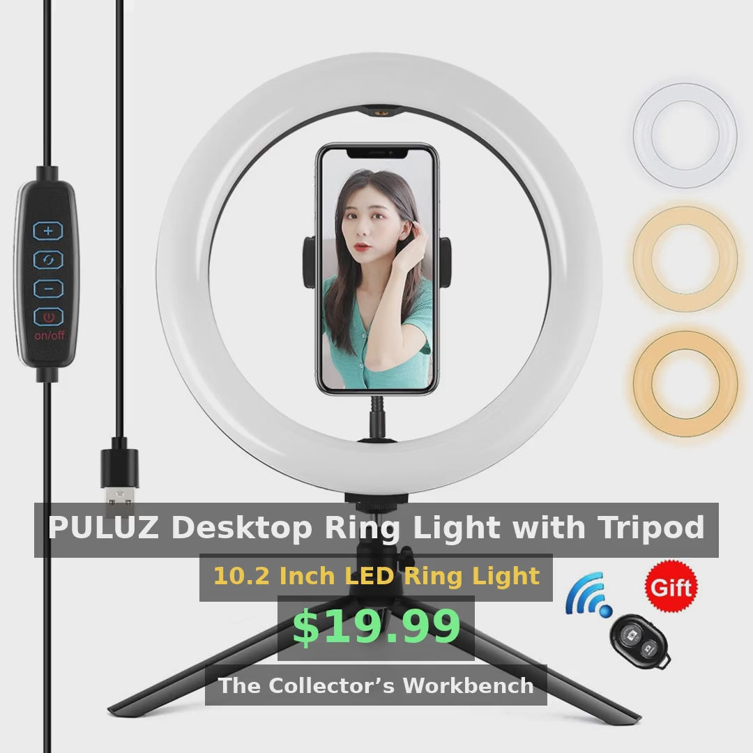 PULUZ Desktop Ring Light with Tripod product video