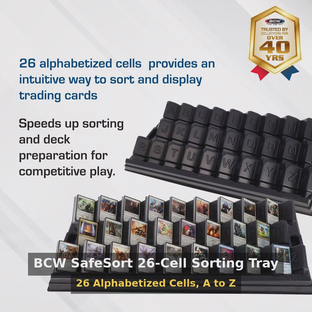 BCW SafeSort 26-Cell Sorting Tray product video