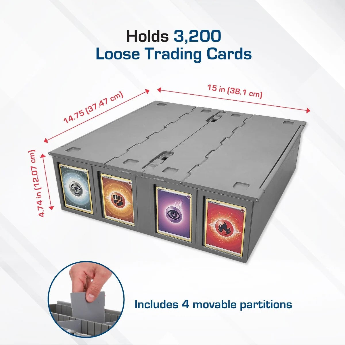 BCW 3200 Card Bin capacity information