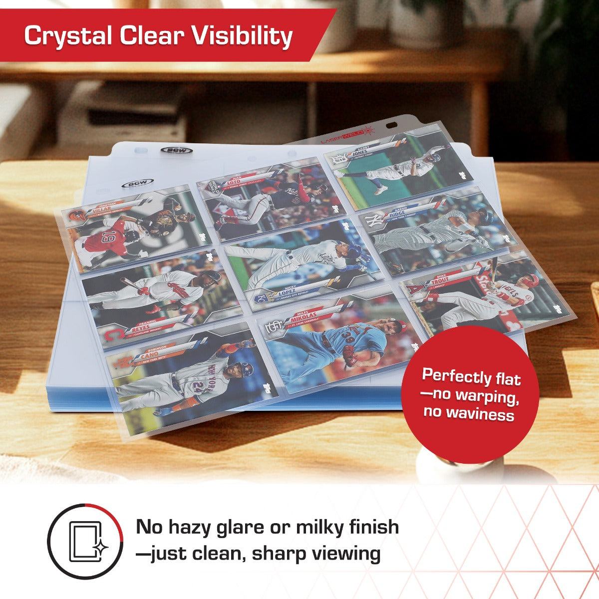 BCW LaserWeld Pages crystal-clear display