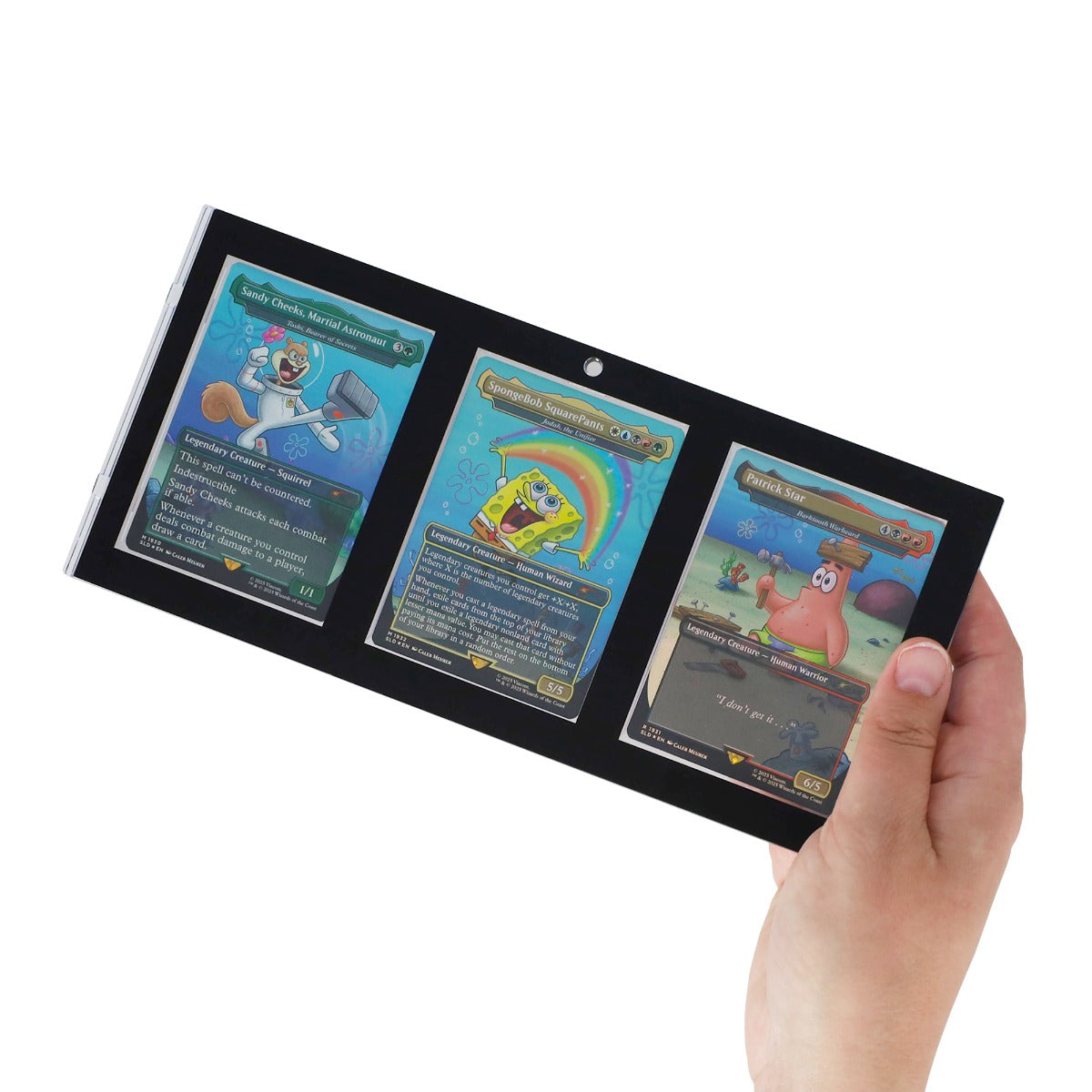 Bundle component: BCW Magnetic 3-Card Holder hand view