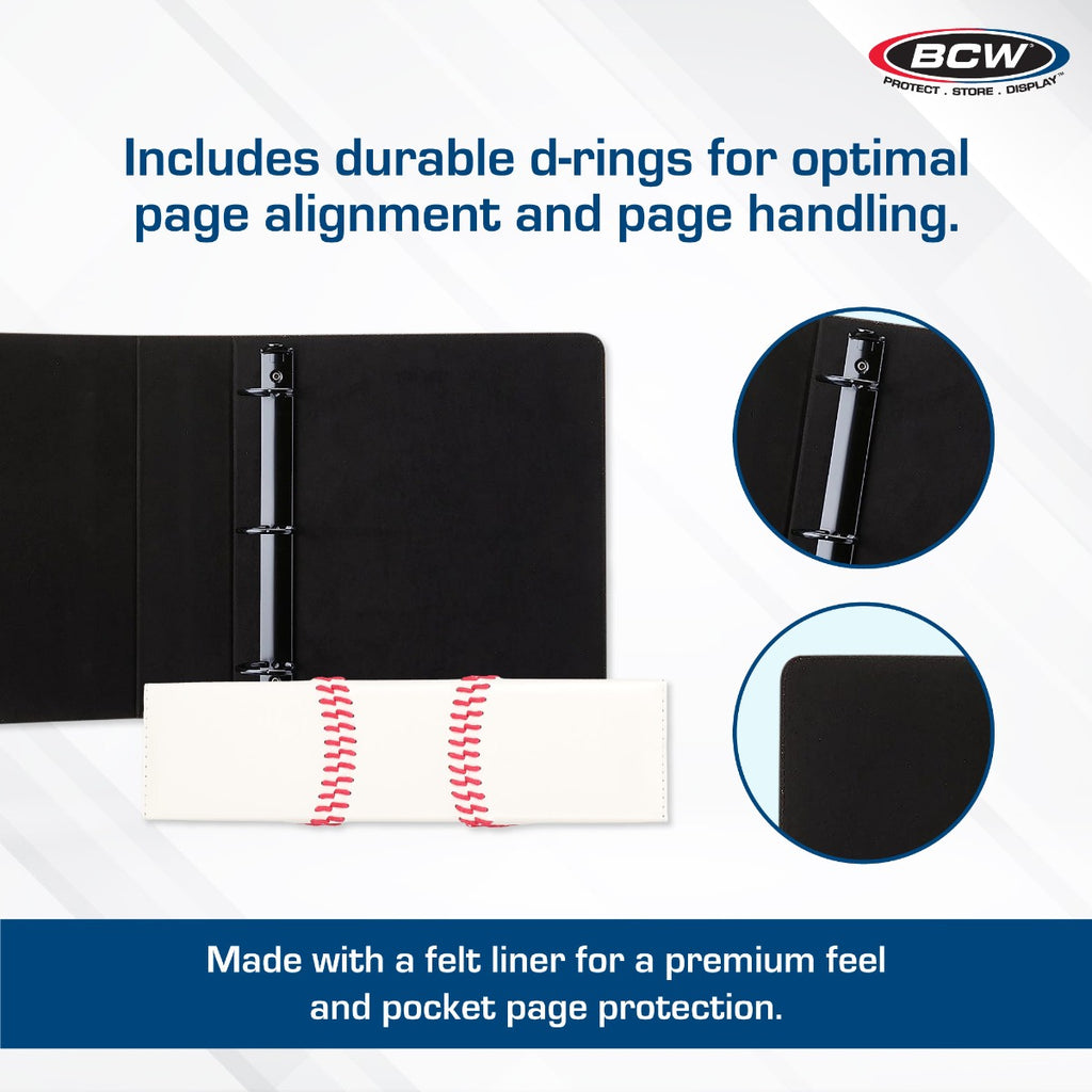 BCW Premium Baseball Album D-ring detail