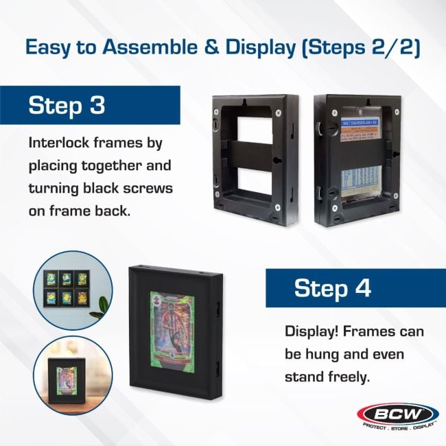 BCW interlocking card frames product information