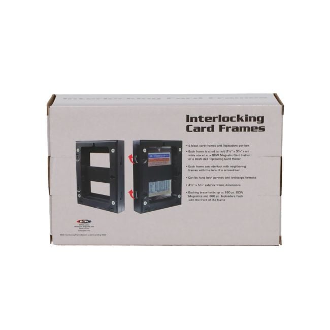 BCW interlocking card frames six-pack package back