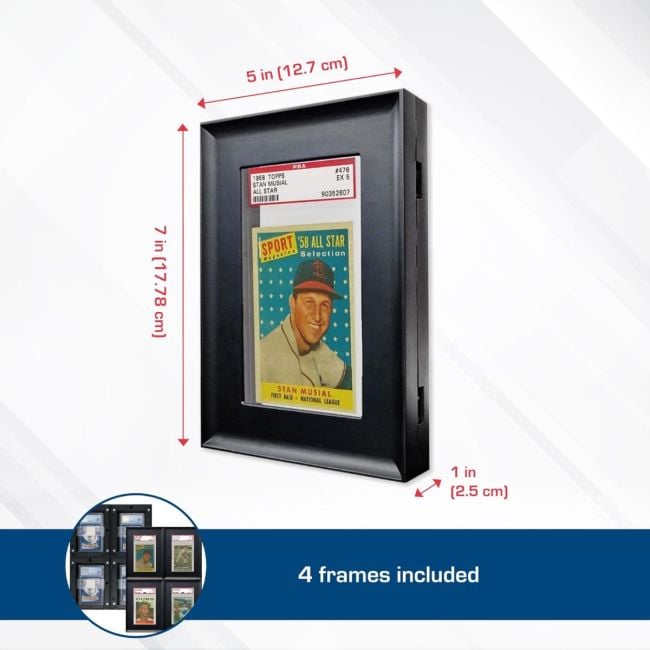 BCW interlocking graded card frames dimensions