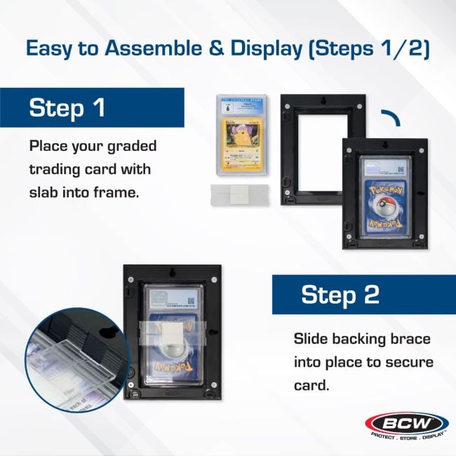 BCW interlocking graded card frames product details