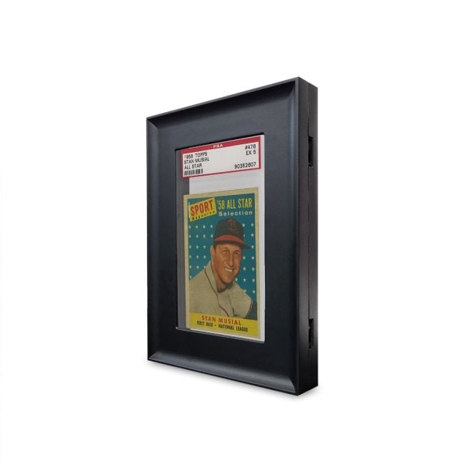 BCW interlocking graded card frame angled view