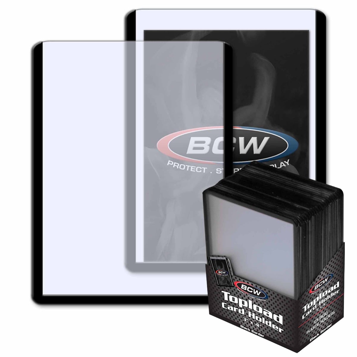 BCW 3x4 Topload Holder - Black Border