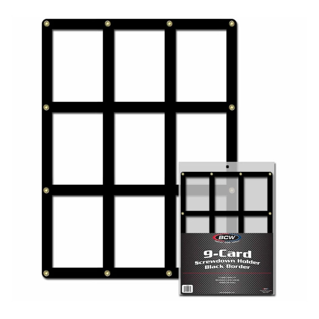 BCW 9-Card Screwdown Holder Black Border 2 Pack