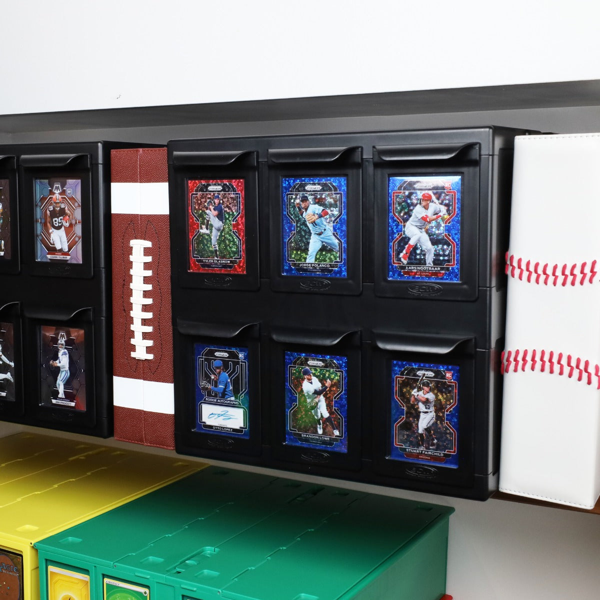 BCW 6 Drawer Card Catalog black lifestyle storage view