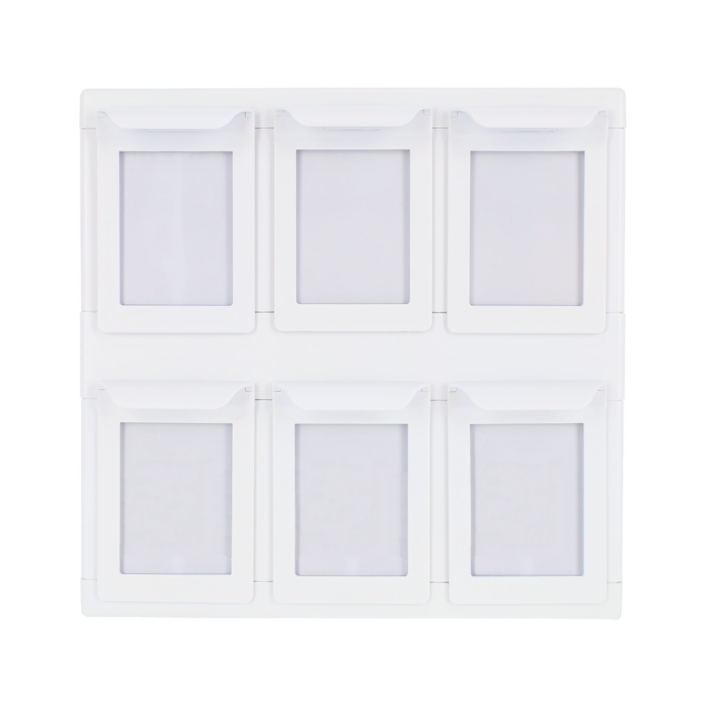 BCW 6 Drawer Card Catalog white front view